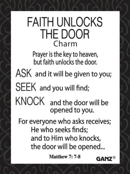 Faith Unlocks The Door Charm