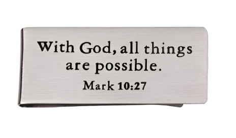 With God All Things Are Possible Money Clip