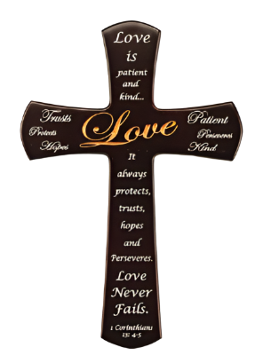 Love Solid Mahogany Cross