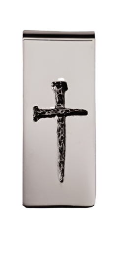 Sterling Silver Nail Cross Money Clip