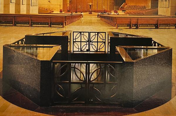 Interior View From the Baptismal Font Postcard
