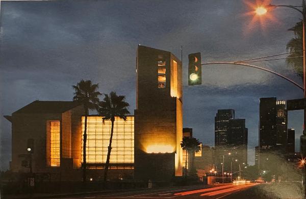 Cathedral and City Night Sky Postcard