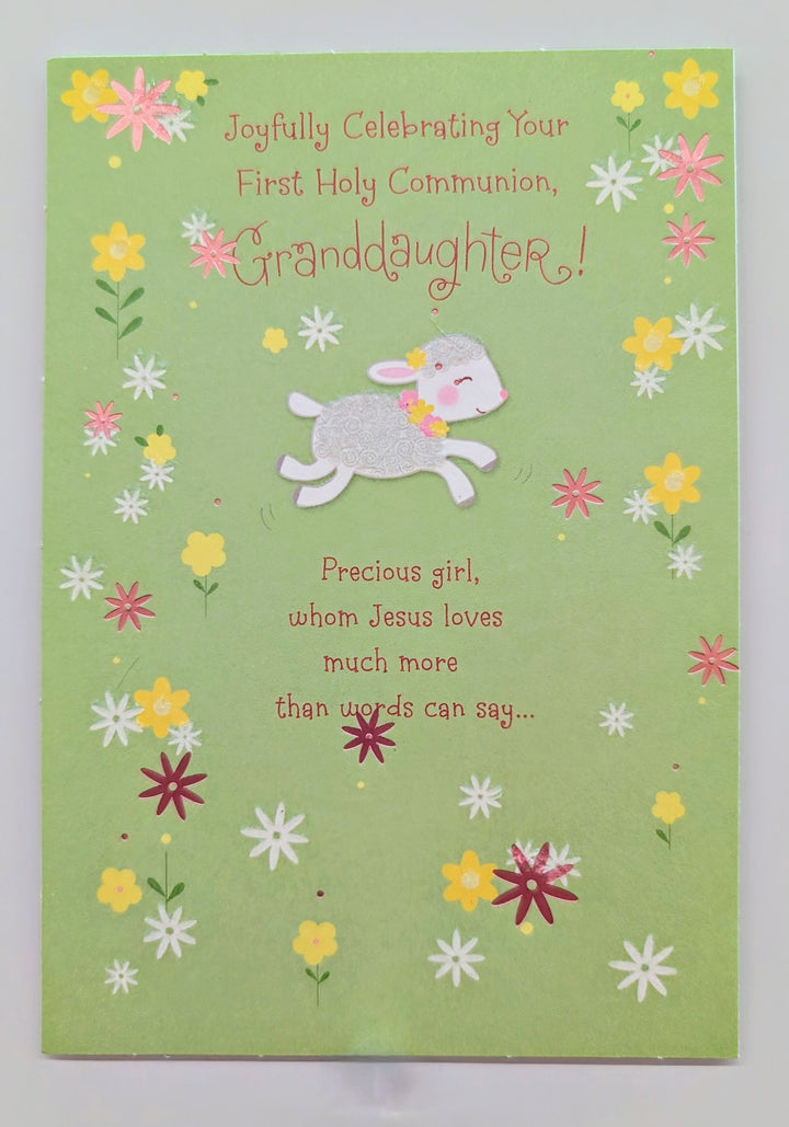 Joyfully Celebrating Your First Holy Communion Greeting Card