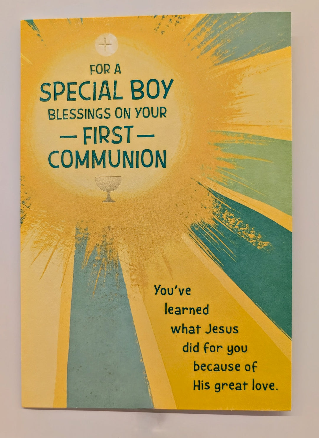 For A Special Boy Blessings On Your First Communion Greeting Card