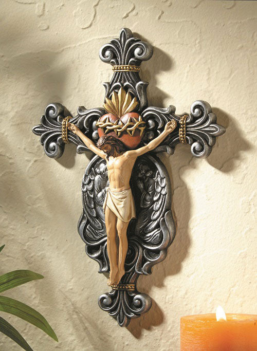 10" Sacred Heart Crucifix