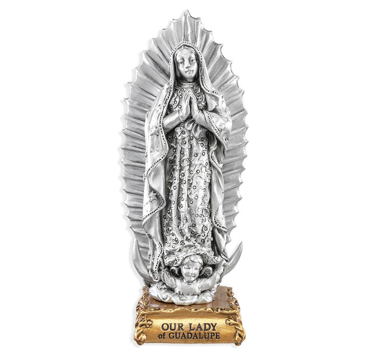 4 1/2" Pewter Our Lady of Guadalupe Statue