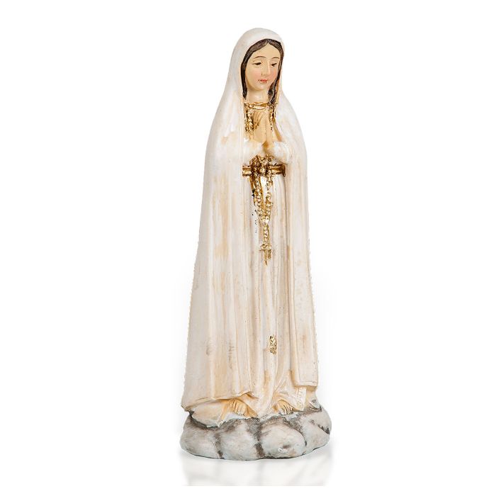 4" Cold Cast Resin Hand Painted Statue of Our Lady of Fatima