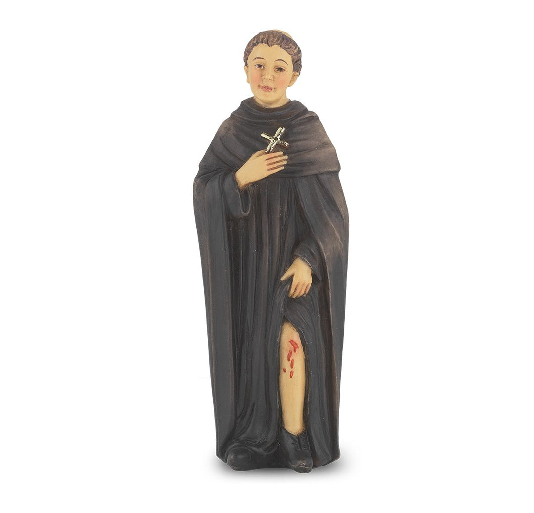4" Cold Cast Resin Hand Painted Statue of Saint Peregrine in a Deluxe Window Box