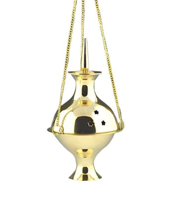 6" Brass Hanging Censer Burner