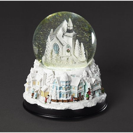 6.5" Musical LED Church Snow Globe