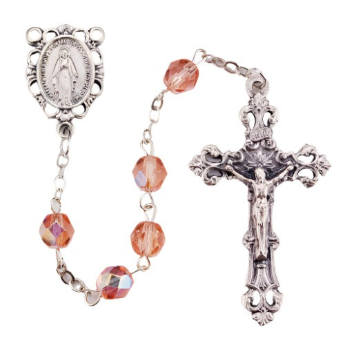 Rose - October Birthstone Rosary