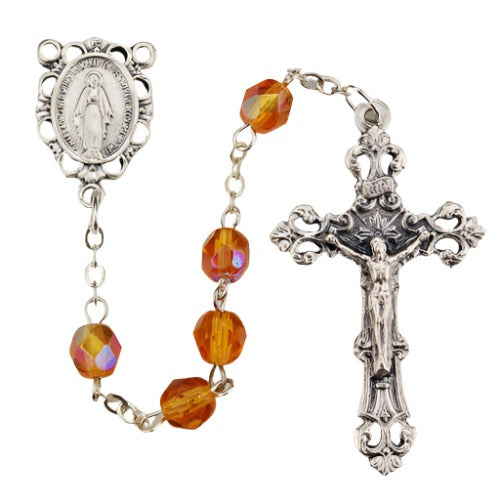 Topaz - November Birthstone Rosary