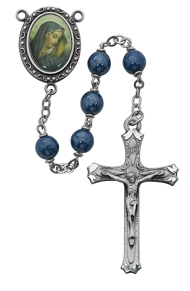 Our Lady of Sorrows Blue Rosary