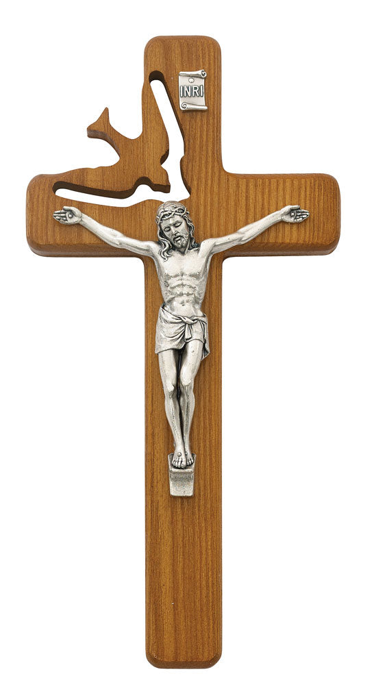 8" Walnut Holy Spirit Crucifix