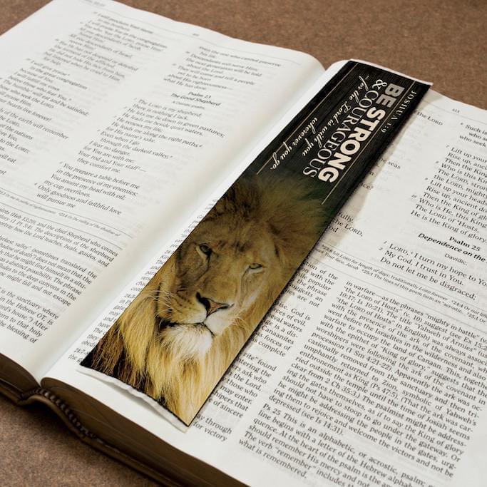 Be Strong & Courageous - Joshua 1:9 Woven Bookmark