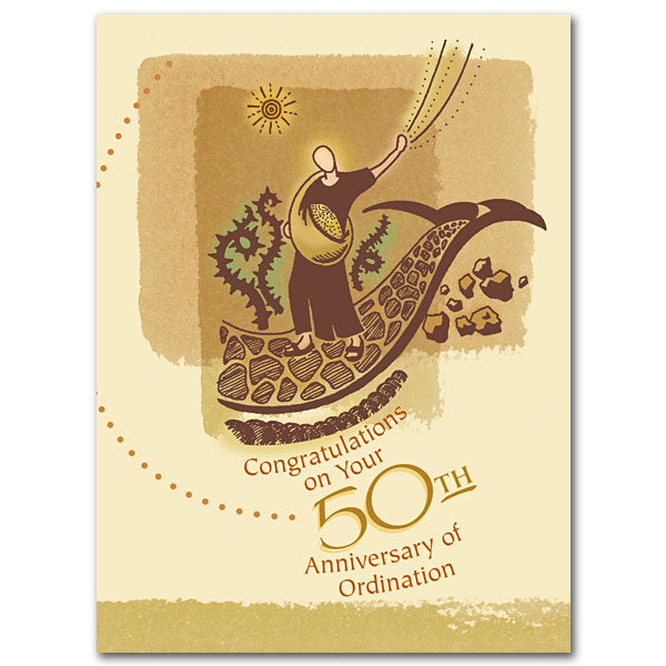 Congratulations on Your 50th Anniversary of Ordination Card