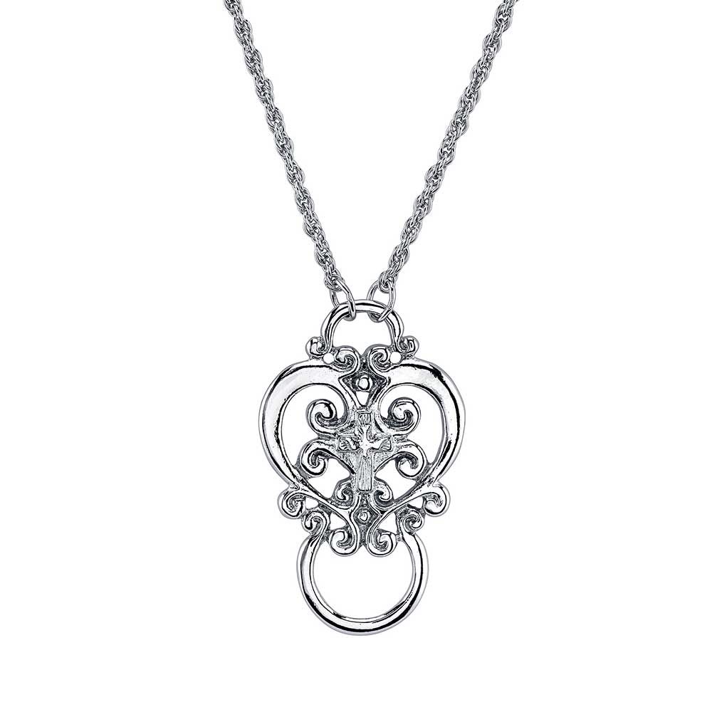 Cross Badge and Eyeglass Holder Necklace
