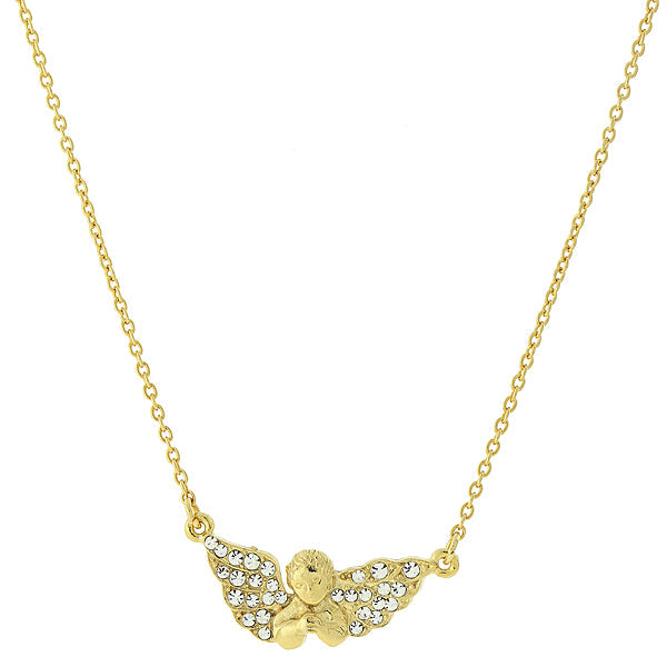 Crystal Guardian Angel Necklace