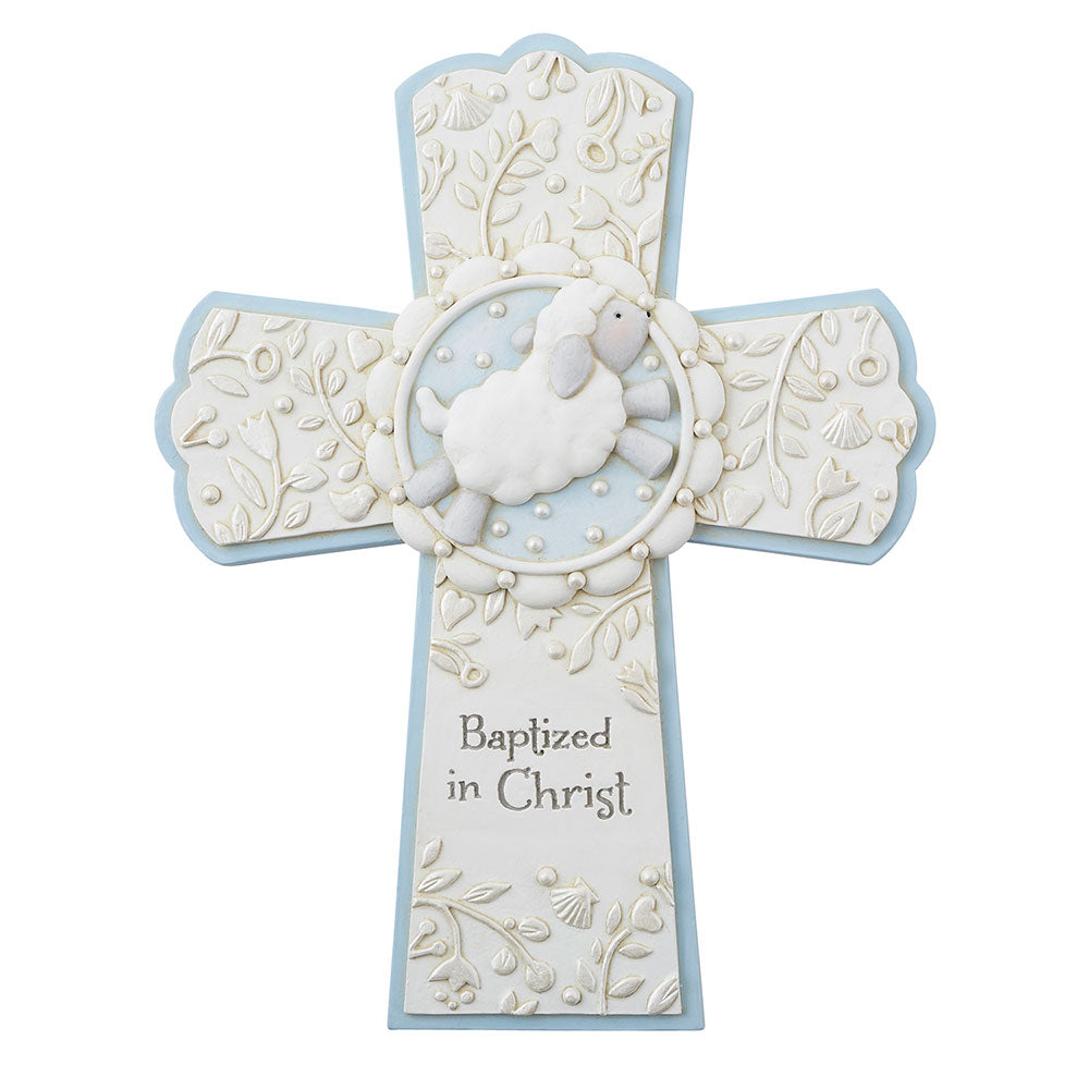 8" Blue Baptism Cross