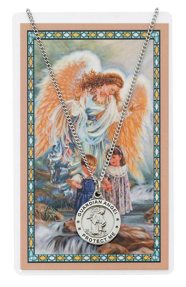 Guardian Angel Medal and Prayer Card Set