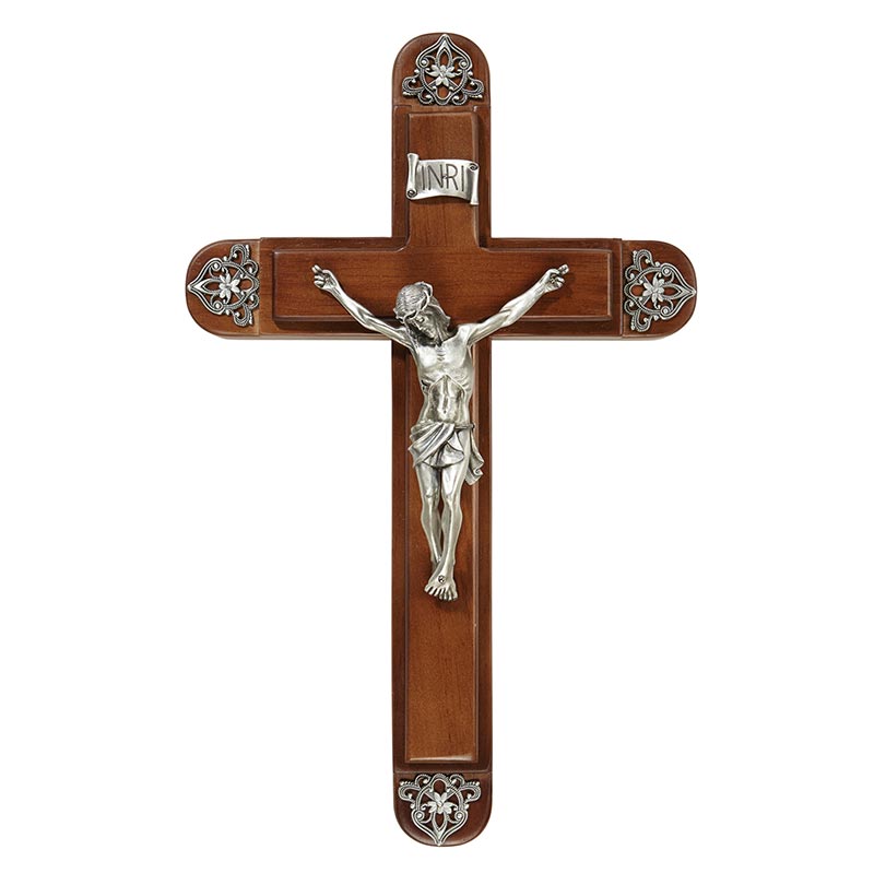 Hardwood Cherry Sick Call Crucifix Set