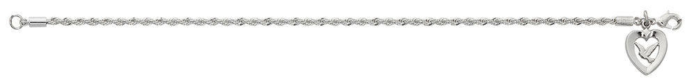 Holy Spirit Rope Bracelet - Silver