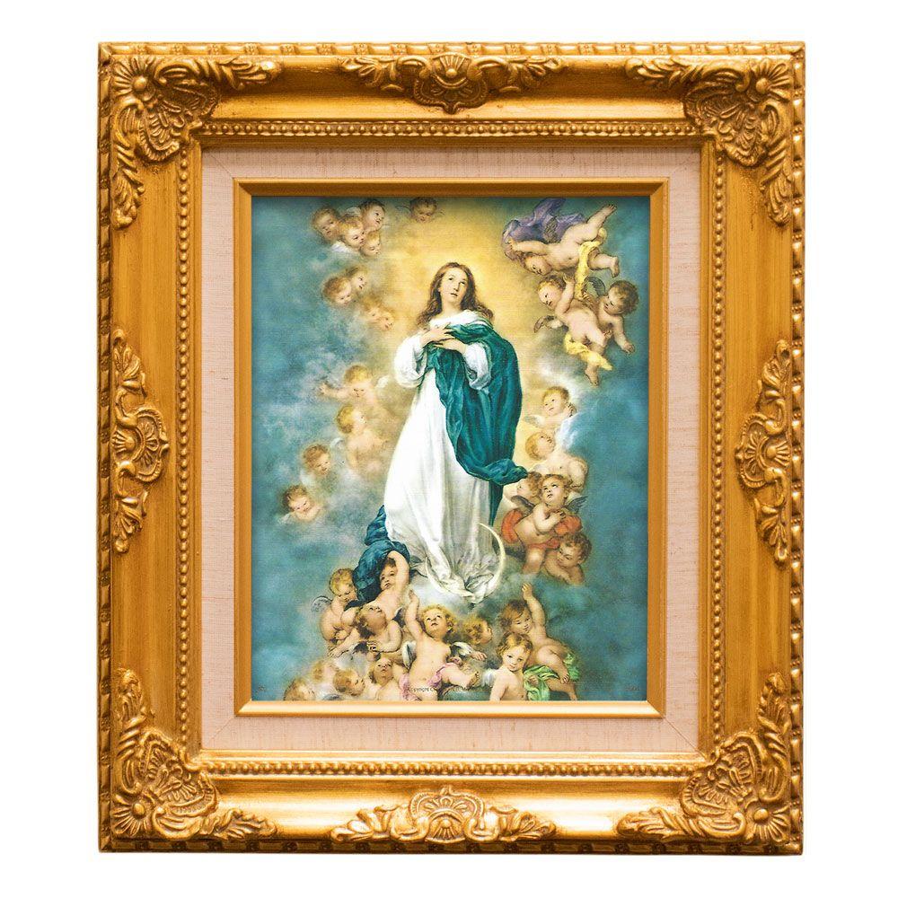 15.5" Gold Framed Immaculate Conception Art