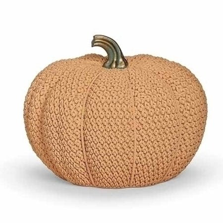 Knit Texture Pumpkin with Stem Figure
