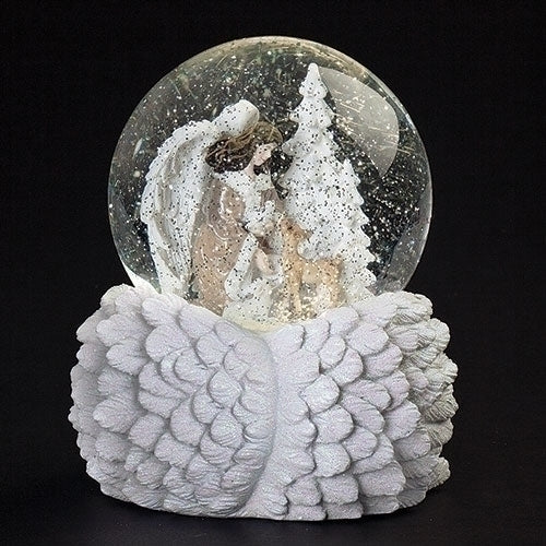 LED Musical Angel with Deer Dome