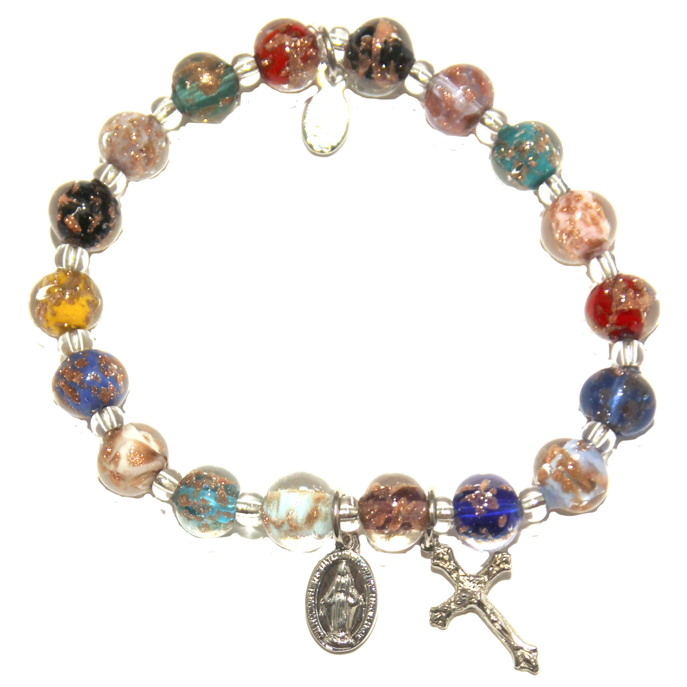 Multicolor Genuine Murano Stretch Bracelet