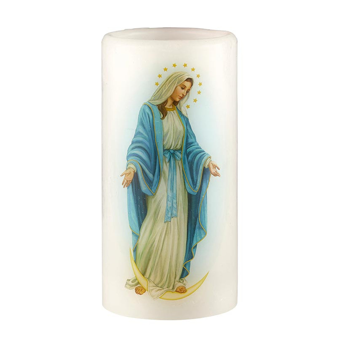 6" Our Lady of Grace LED Candle