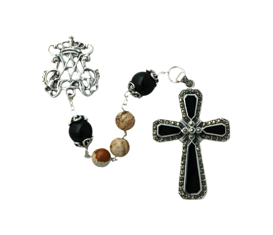 Jasper & Black Onyx Handmade Rosary