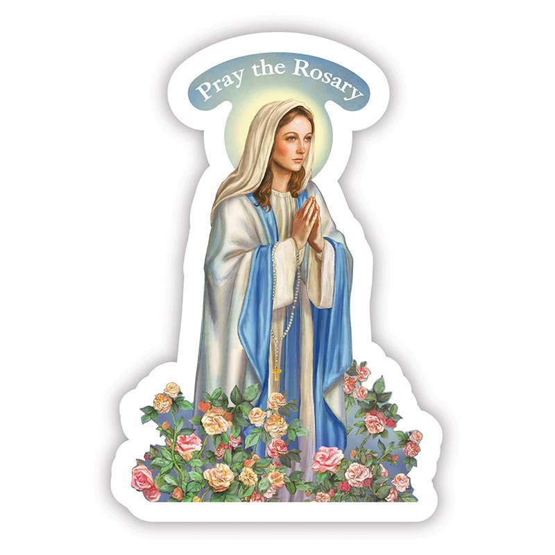 Pray The Rosary Auto Magnet