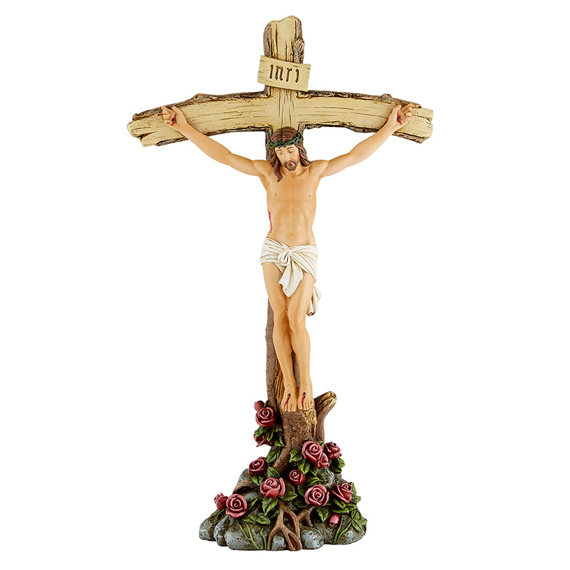 11.25" Roses Crucifix
