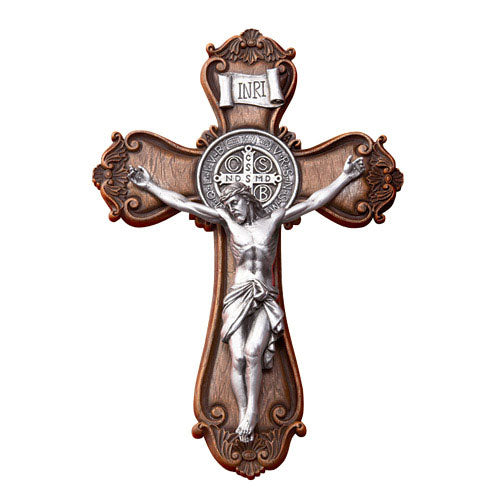 11" Saint Benedict Ornate Crucifix