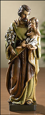 8" Saint Joseph with Child Statue