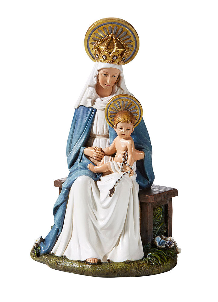 6.5" Seated Madonna and Child Statue