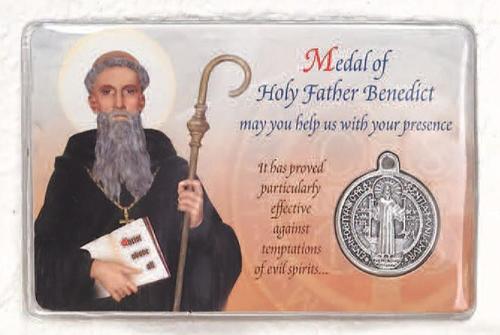 St. Benedict Medal and Laminated Prayer Card
