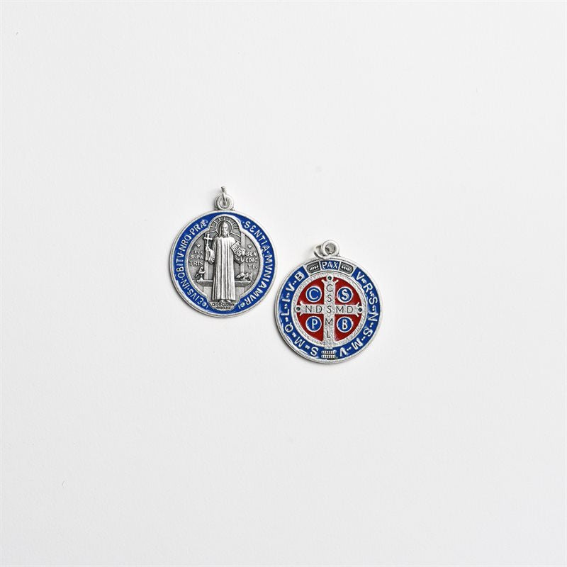 1.25" St. Benedict Round Coloured Medal