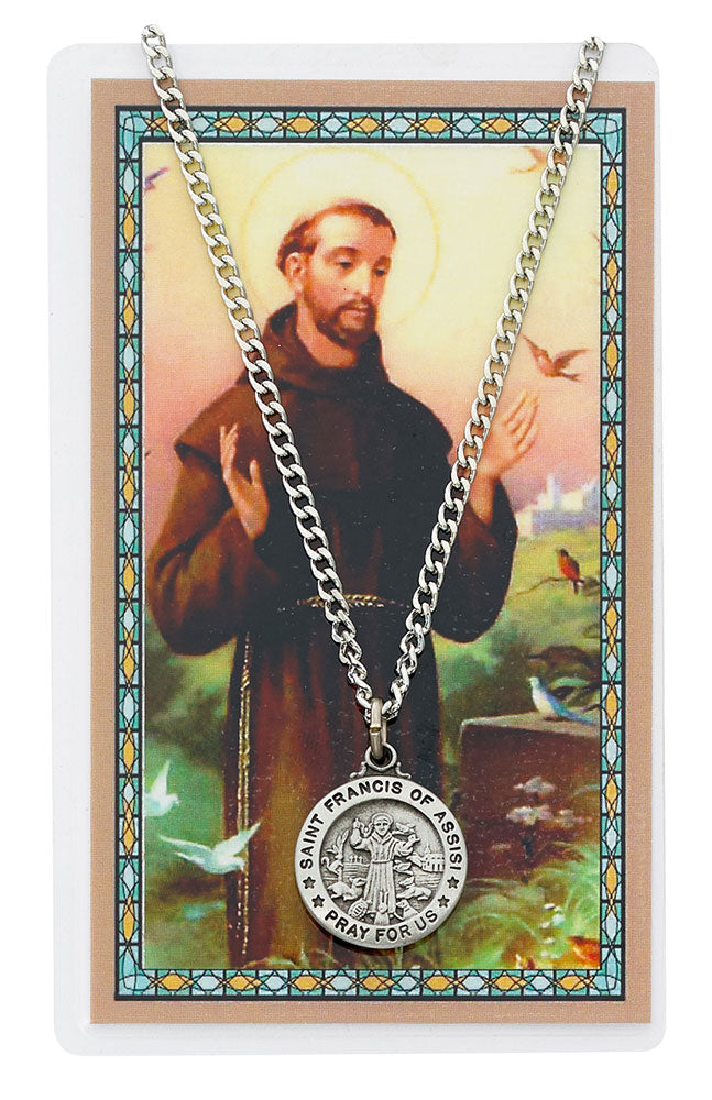 St. Francis of Assisi Medal and Prayer Card Set