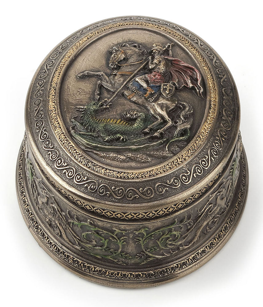 St. George Slaying Dragon Trinket Box