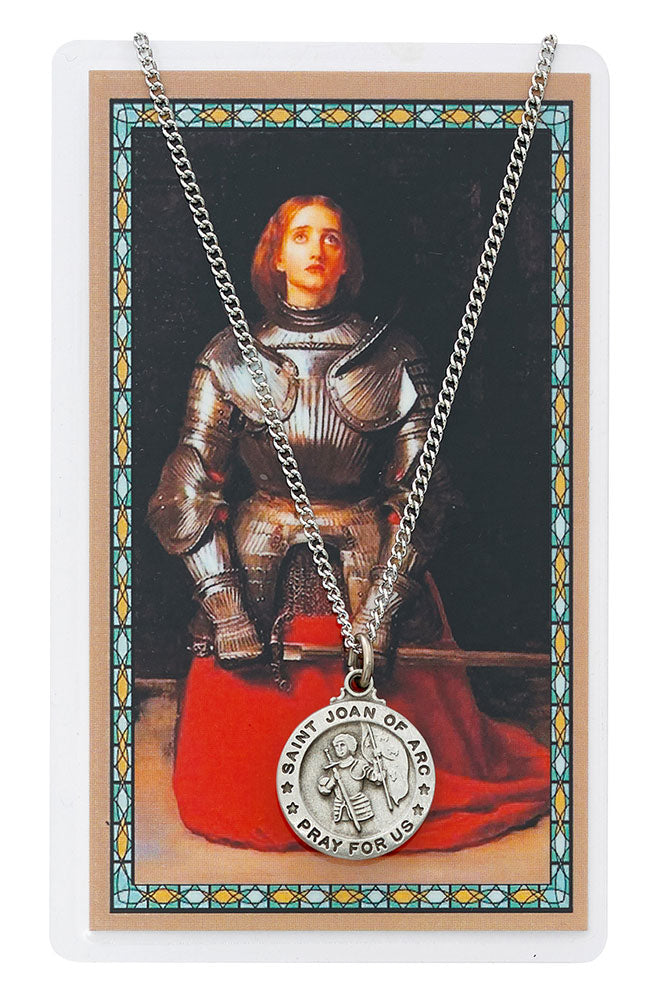 St. Joan of Arc Medal and Prayer Card Set