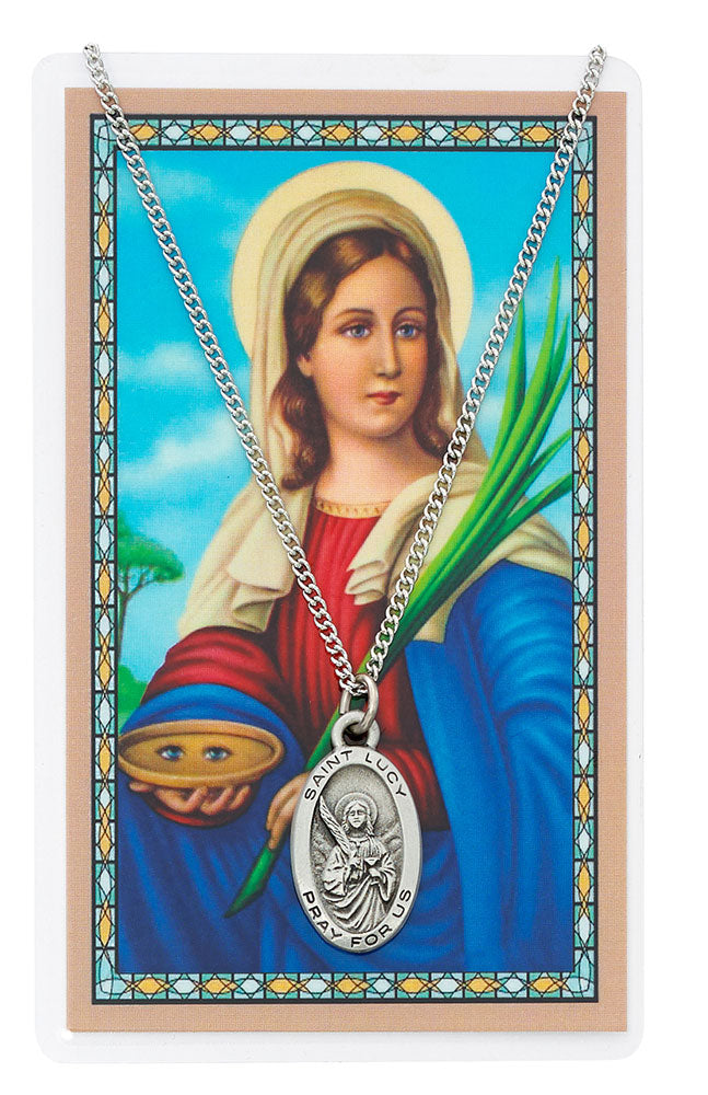 St. Lucy Medal and Prayer Card