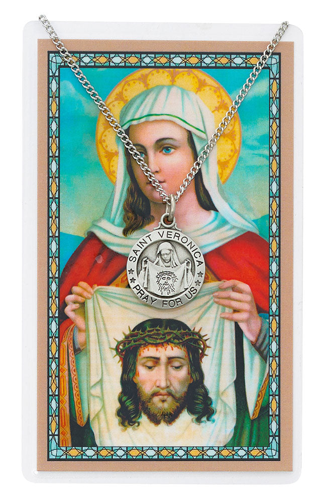 St. Veronica Medal and Prayer Card