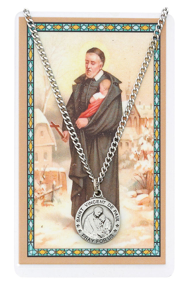 St. Vincent de Paul Medal and Prayer Card