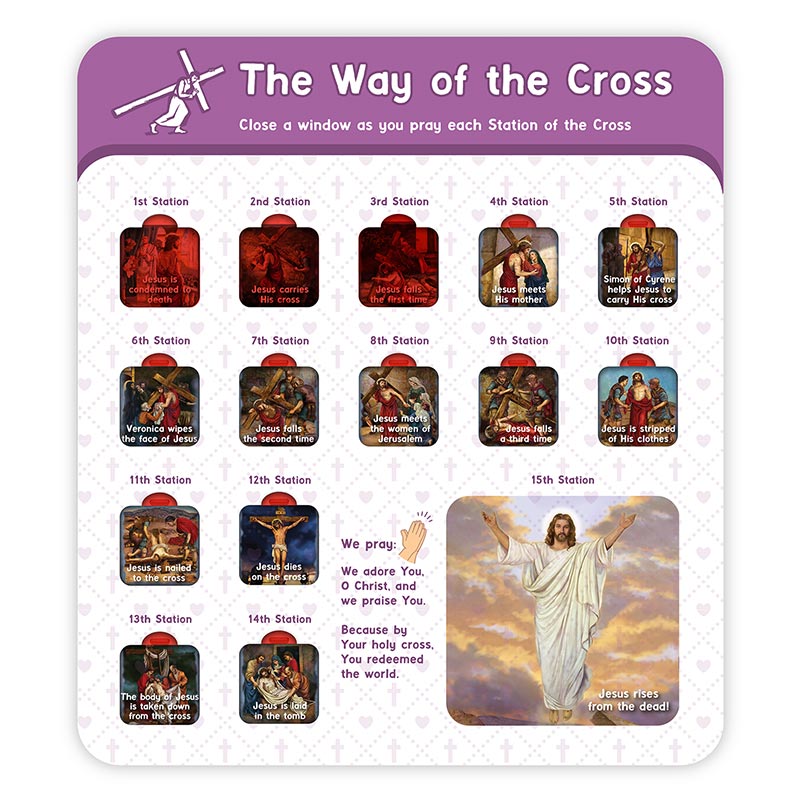Stations of the Cross Window Chart