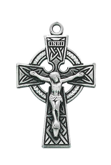 Sterling Silver Celtic Crucifix on 24" Chain