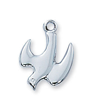 Holy Spirit Sterling Silver Medal on 18" Chain