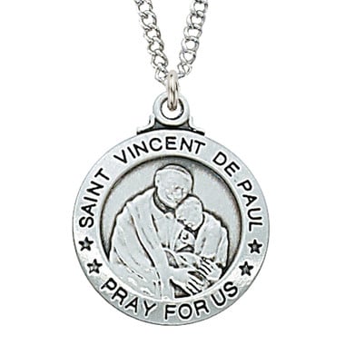 Sterling Silver St. Vincent De Paul Medal