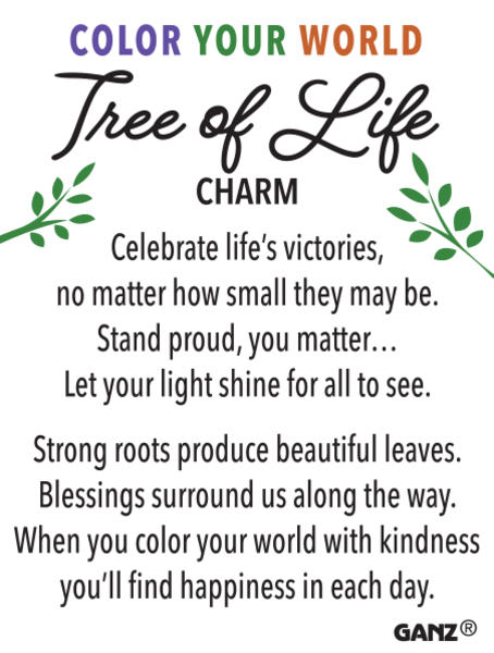 Color Your World Tree of Life Charm